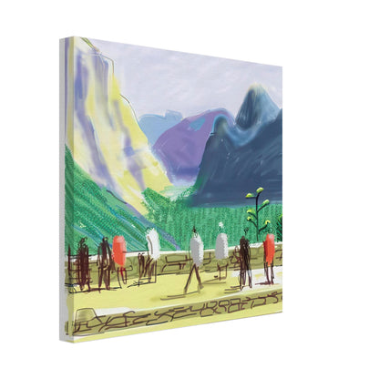 David Hockney, The Yosemite Suite 15, mountains and lush green forest, canvas print, 45 × 60 cm (18 × 24 in)