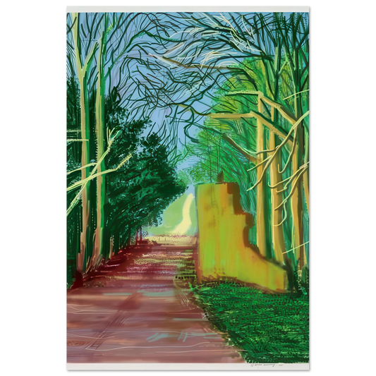 The Arrival Of Spring In Woldgate, East Yorkshire In 2011 (twenty eleven) - 19 March - Signed Print by David Hockney Poster