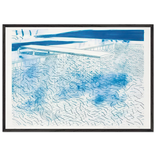 Lithograph Of Water Made Of Lines - Signed Print by David Hockney