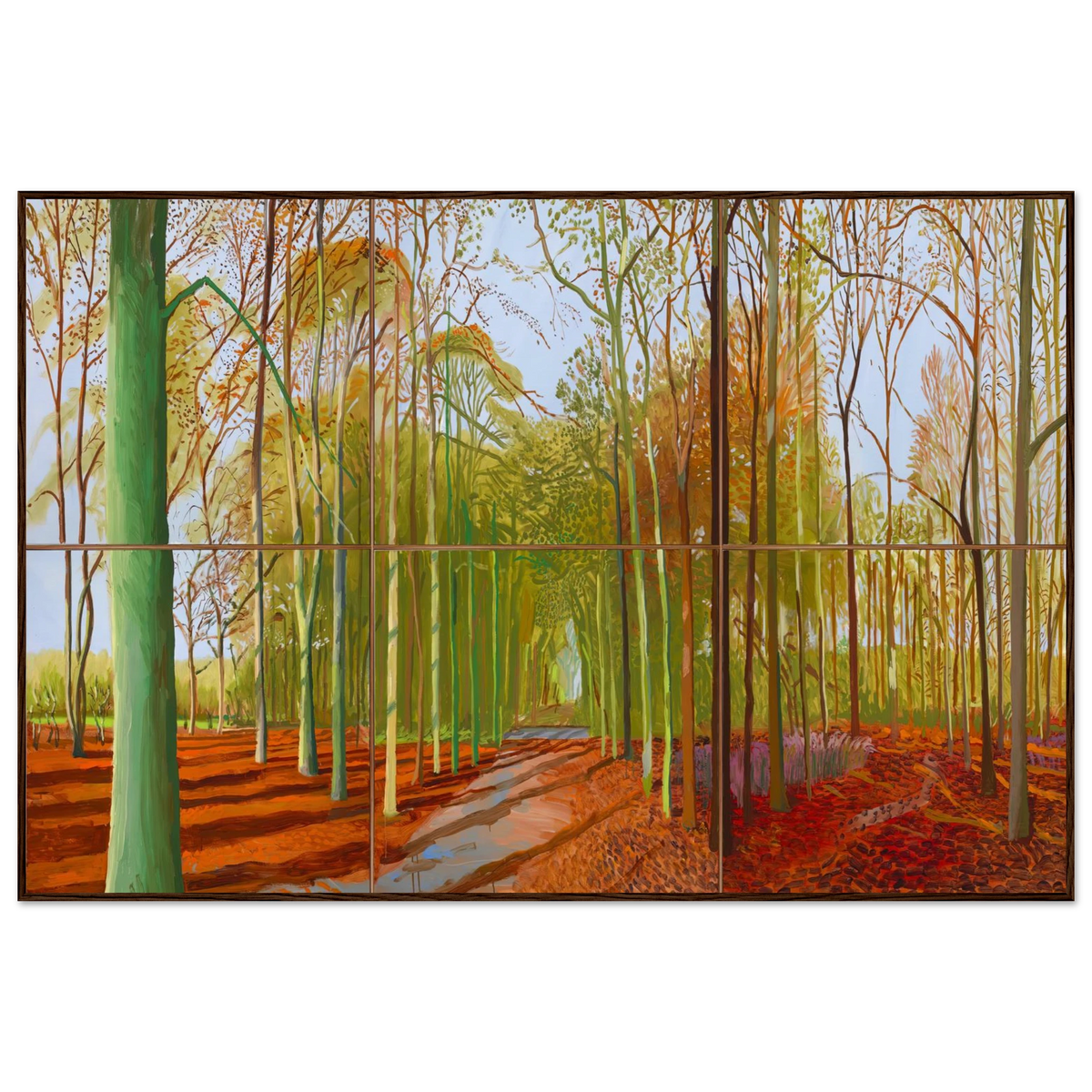 David Hockney Woldgate Woods framed art print
