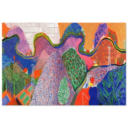 David Hockney Mulholland Drive The Road to the Studio poster