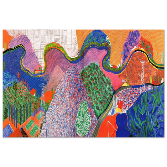 David Hockney Mulholland Drive The Road to the Studio poster