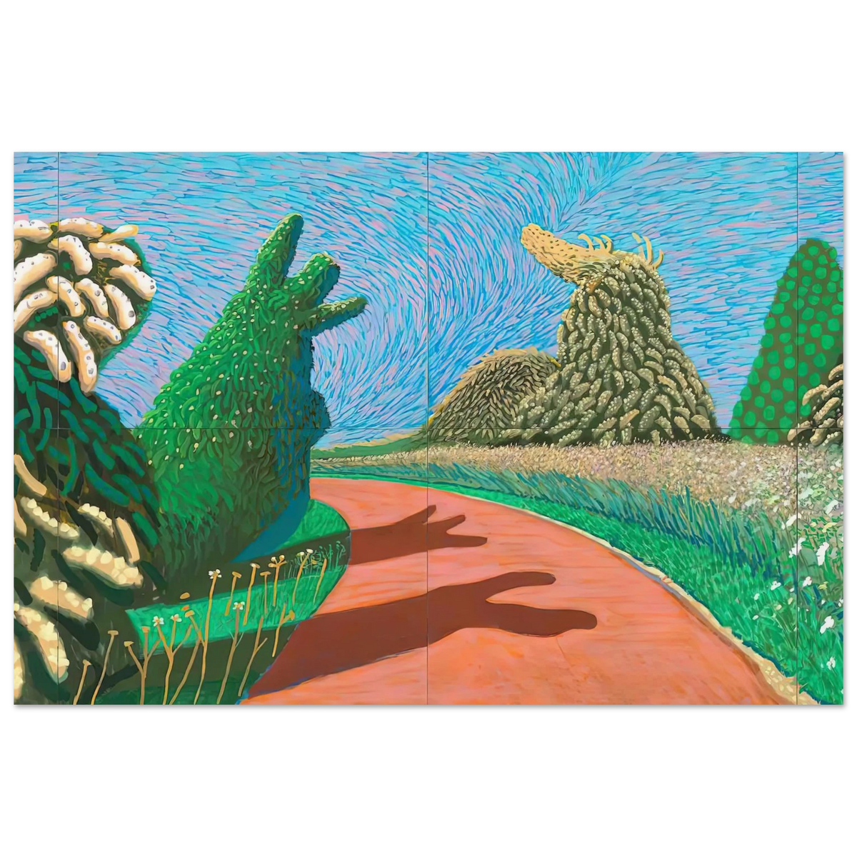 David Hockney May Blossom on the Roman Road poster