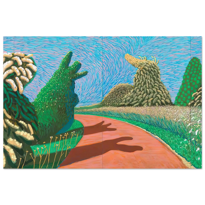 David Hockney May Blossom on the Roman Road poster