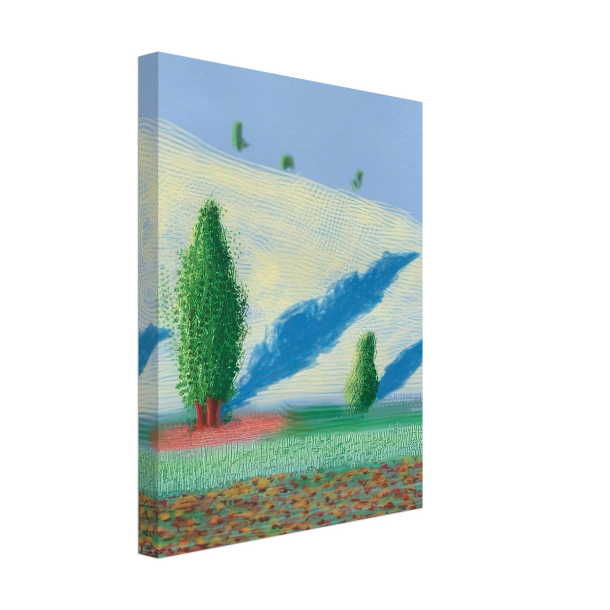 David Hockney, The Yosemite Suite, Yosemite mountains and lush green forests, canvas print, 40 × 50 cm (16 × 20 in)