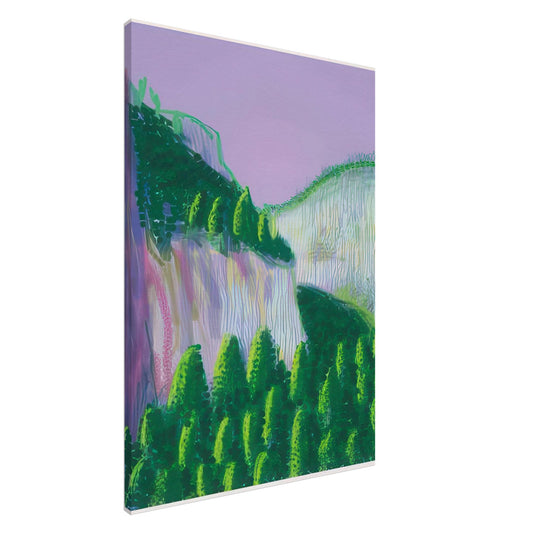 David Hockney, The Yosemite Suite, Yosemite mountains and lush green forests, canvas print, 20 × 25 cm (8 × 10 in)