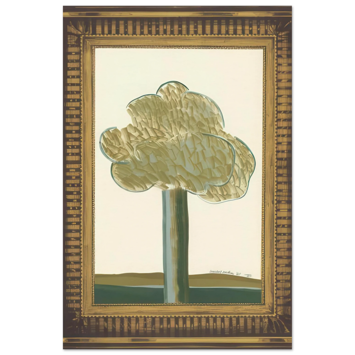 Picture Of A Landscape In An Elaborate Gold Frame, 2  by David Hockney