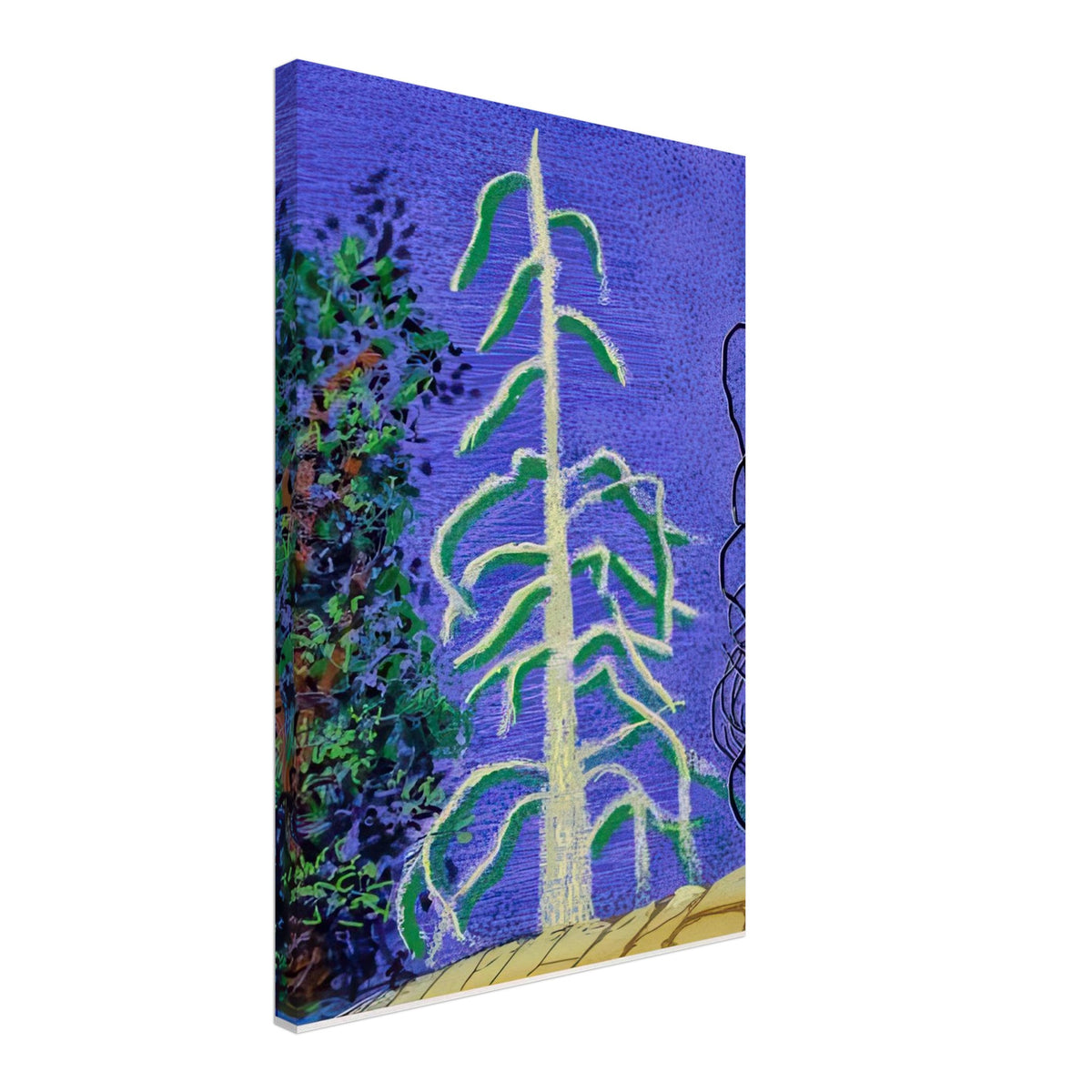 David Hockney, The Yosemite Suite, Yosemite mountains and lush green forests, canvas print, 40 × 60 cm (16 × 24 in)