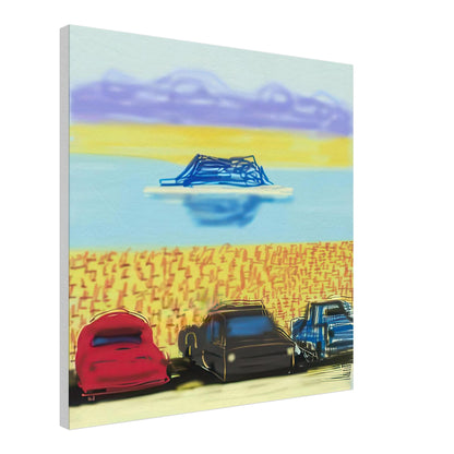 David Hockney, The Yosemite Suite, Yosemite mountains and lush green forests, canvas print, 50 × 60 cm (20 × 24 in)