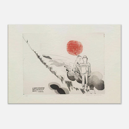 Meeting The Other People by David Hockney, canvas print showing figures meeting in an expressive composition from A Rake’s Progress.