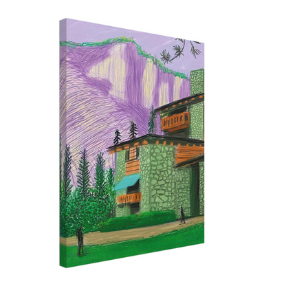 David Hockney, The Yosemite Suite, Yosemite mountains and lush green forests, canvas print, 70 × 100 cm (28 × 40 in)