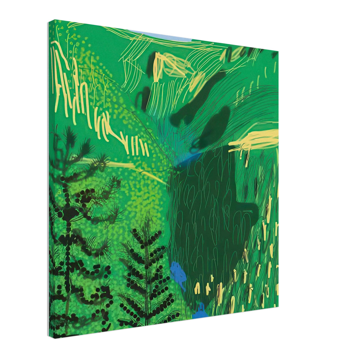 David Hockney, The Yosemite Suite, Yosemite mountains and lush green forests, canvas print, 40 × 60 cm (16 × 24 in)