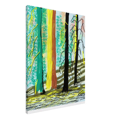 David Hockney, The Yosemite Suite, Yosemite mountains and lush green forests, canvas print, 60 × 90 cm (24 × 36 in)