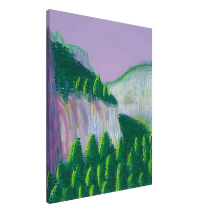 David Hockney, The Yosemite Suite, Yosemite mountains and lush green forests, canvas print, 40 × 50 cm (16 × 20 in)