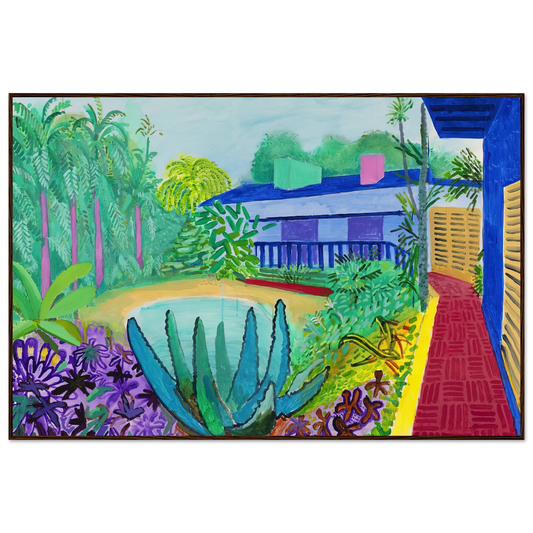 David Hockney Garden with Blue Terrace framed art print