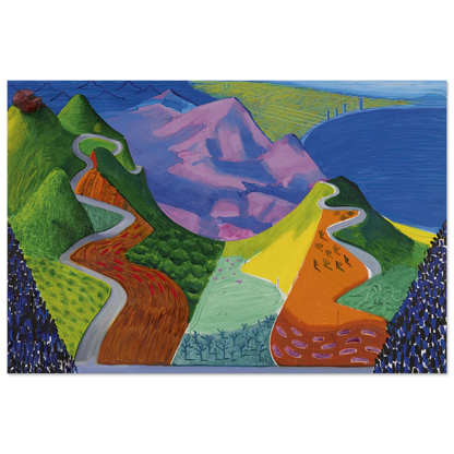 David Hockney Mulholland Drive The Road to the Studio poster