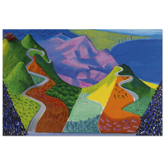 David Hockney Mulholland Drive The Road to the Studio poster