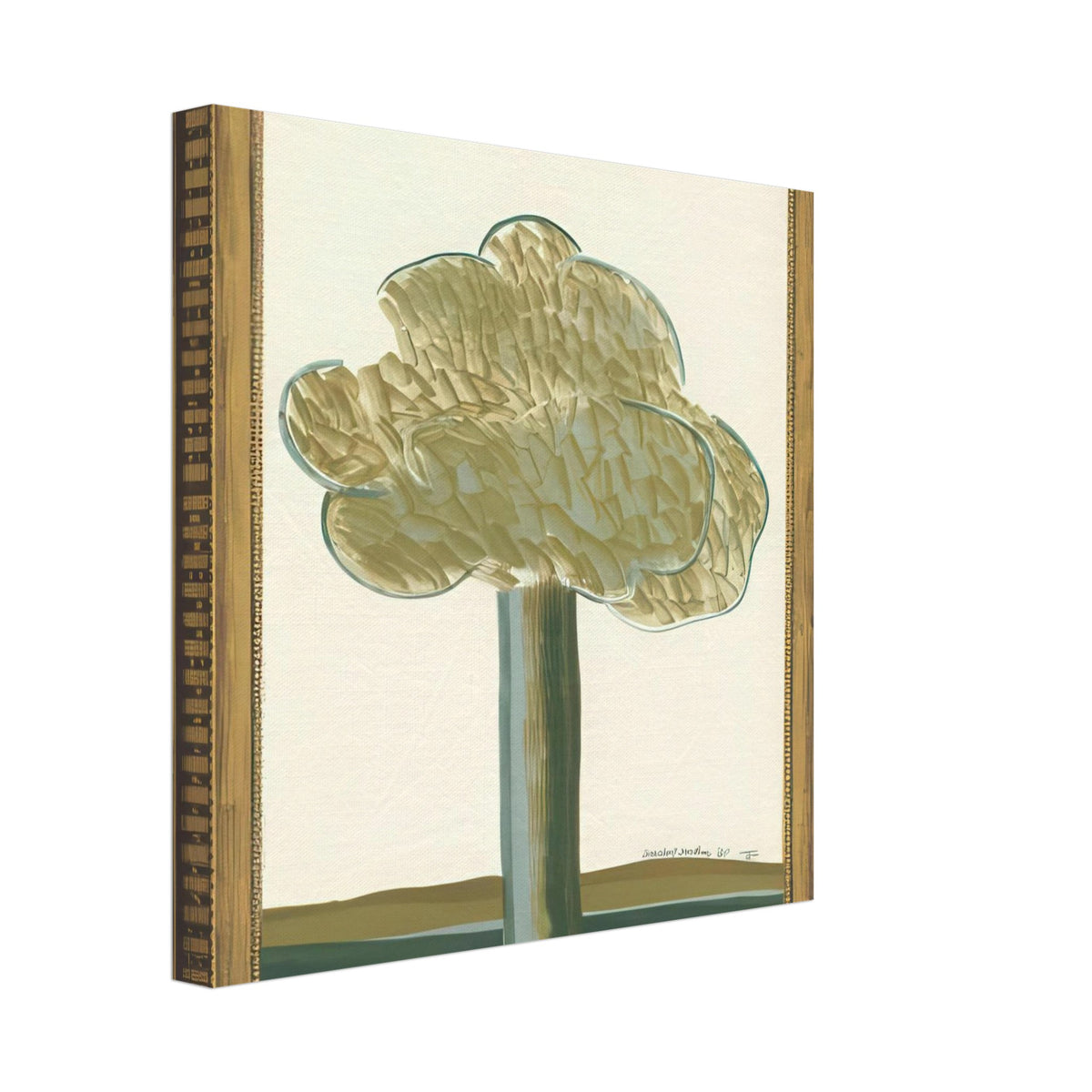 David Hockney, Gold-Framed Landscape No. 2, landscape within an ornate gold frame, canvas print, 40 × 60 cm (16 × 24 in)