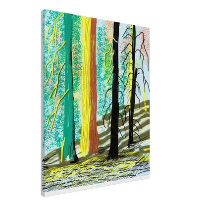 David Hockney, The Yosemite Suite, Yosemite mountains and lush green forests, canvas print, 50 × 60 cm (20 × 24 in)