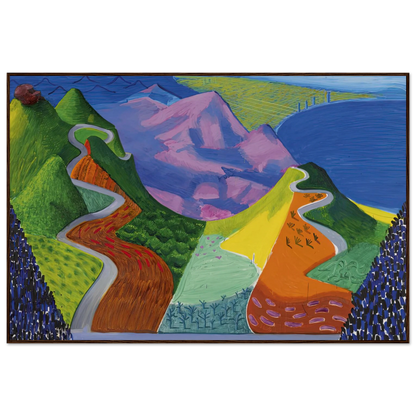 David Hockney Mulholland Drive The Road to the Studio framed art print