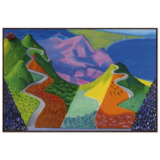 David Hockney Mulholland Drive The Road to the Studio framed art print