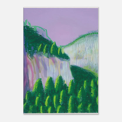 David Hockney, The Yosemite Suite, Yosemite mountains and lush green forests, canvas print