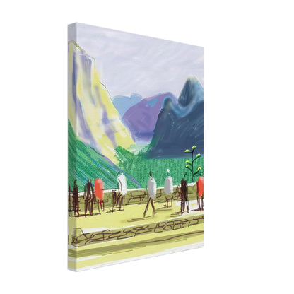 David Hockney, The Yosemite Suite 15, mountains and lush green forest, canvas print, 50 × 75 cm (20 × 30 in)