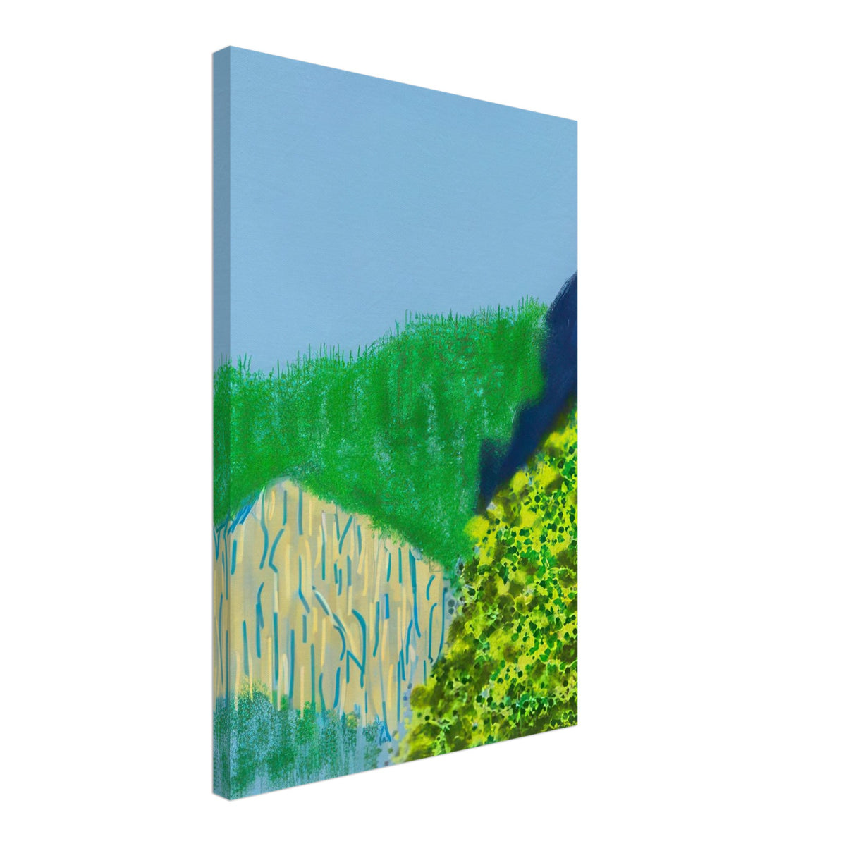 David Hockney, The Yosemite Suite, Yosemite mountains and lush green forests, canvas print, 30 × 30 cm (12 × 12 in)
