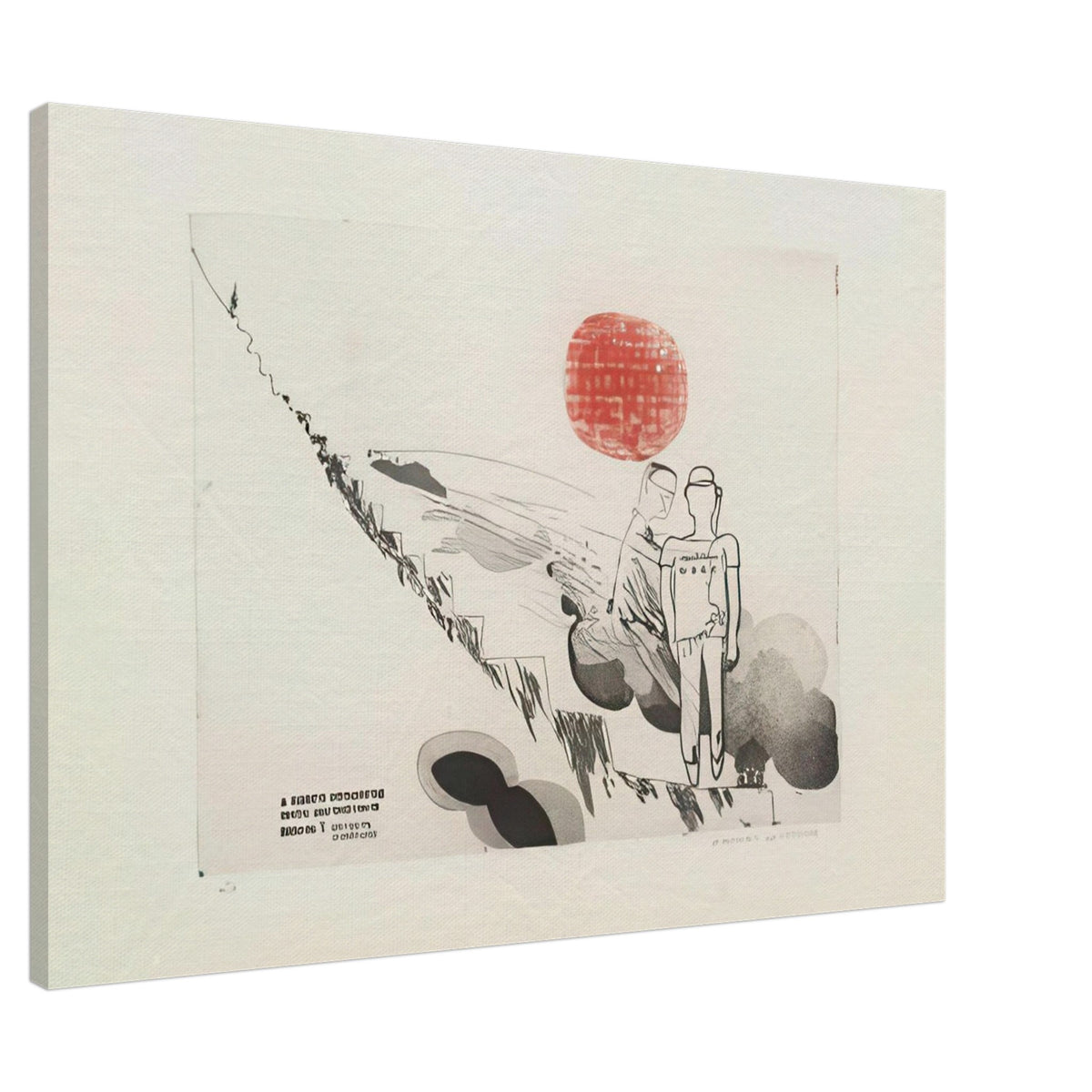 Meeting The Other People by David Hockney, canvas print showing figures meeting in an expressive composition from A Rake’s Progress, 30 × 45 cm (12 × 18 in).