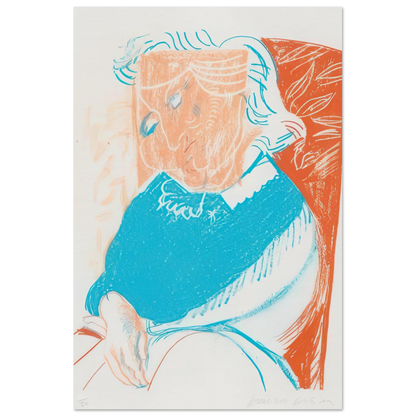Portrait Of Mother II - Signed Print by David Hockney Poster