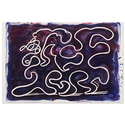 White Lines Dancing In Printing Ink by David Hockney Poster