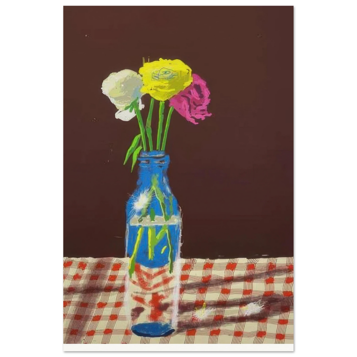 23rd March 2021, Flowers In A Milk Bottle by David Hockney Poster