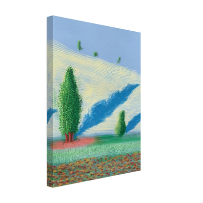 David Hockney, The Yosemite Suite, Yosemite mountains and lush green forests, canvas print, 30 × 40 cm (12 × 16 in)