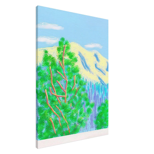 David Hockney, The Yosemite Suite, Yosemite mountains and lush green forests, canvas print, 20 × 25 cm (8 × 10 in)