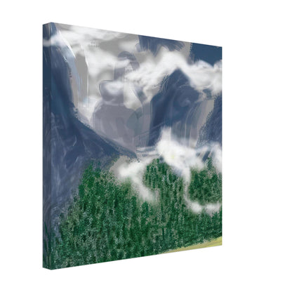 David Hockney, The Yosemite Suite, Yosemite mountains and lush green forests, canvas print, 40 × 50 cm (16 × 20 in)