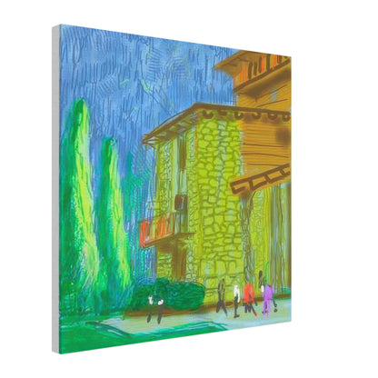 David Hockney, The Yosemite Suite, Yosemite mountains and lush green forests, canvas print, 60 × 80 cm (24 × 32 in)
