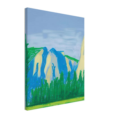 David Hockney, The Yosemite Suite, Yosemite mountains and lush green forests, canvas print, 40 × 60 cm (16 × 24 in)