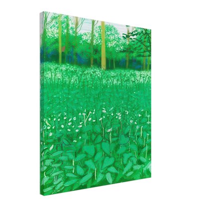 David Hockney, The Arrival of Spring (15 March), woodland path and budding trees, canvas print, 60 × 75 cm (24 × 30 in)