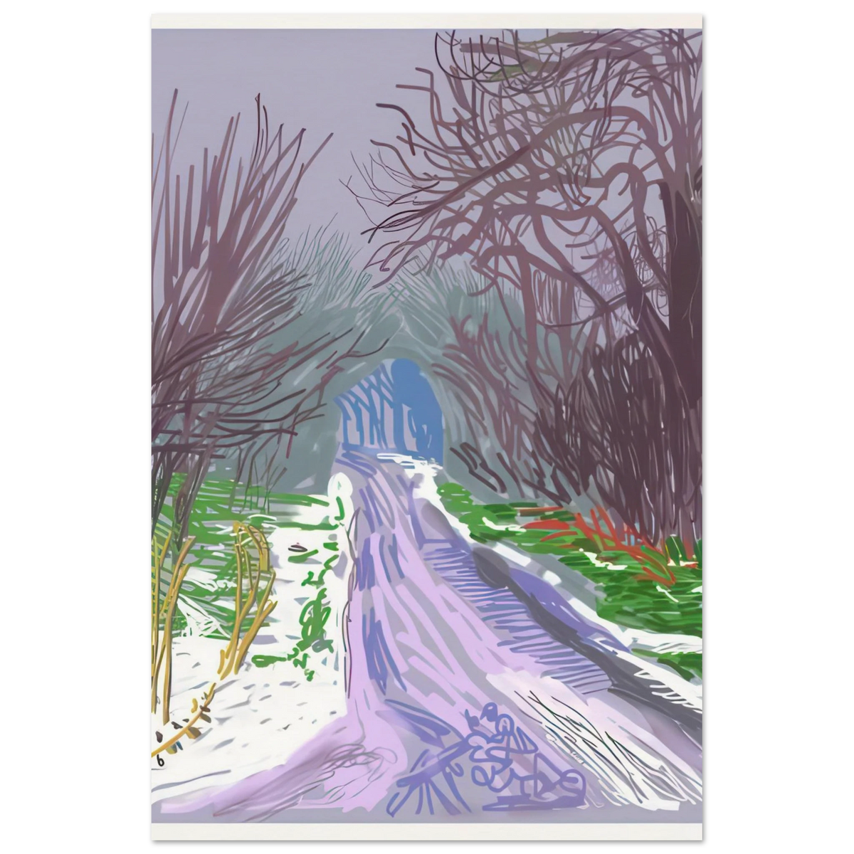 The Arrival Of Spring In Woldgate, East Yorkshire In 2011 (twenty eleven) - 4 January by David Hockney Poster