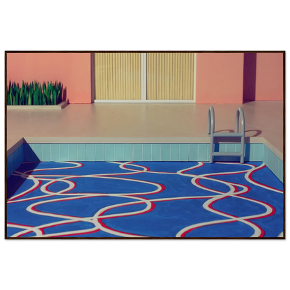 David Hockney California Cool Retro Pool Render framed art print