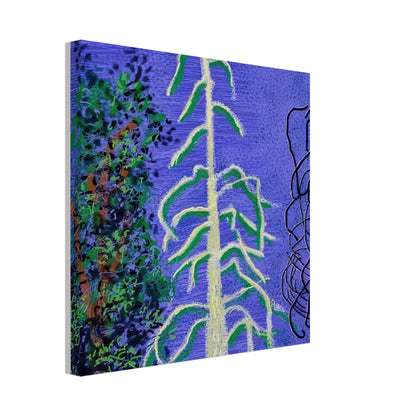 David Hockney, The Yosemite Suite, Yosemite mountains and lush green forests, canvas print, 40 × 40 cm (16 × 16 in)