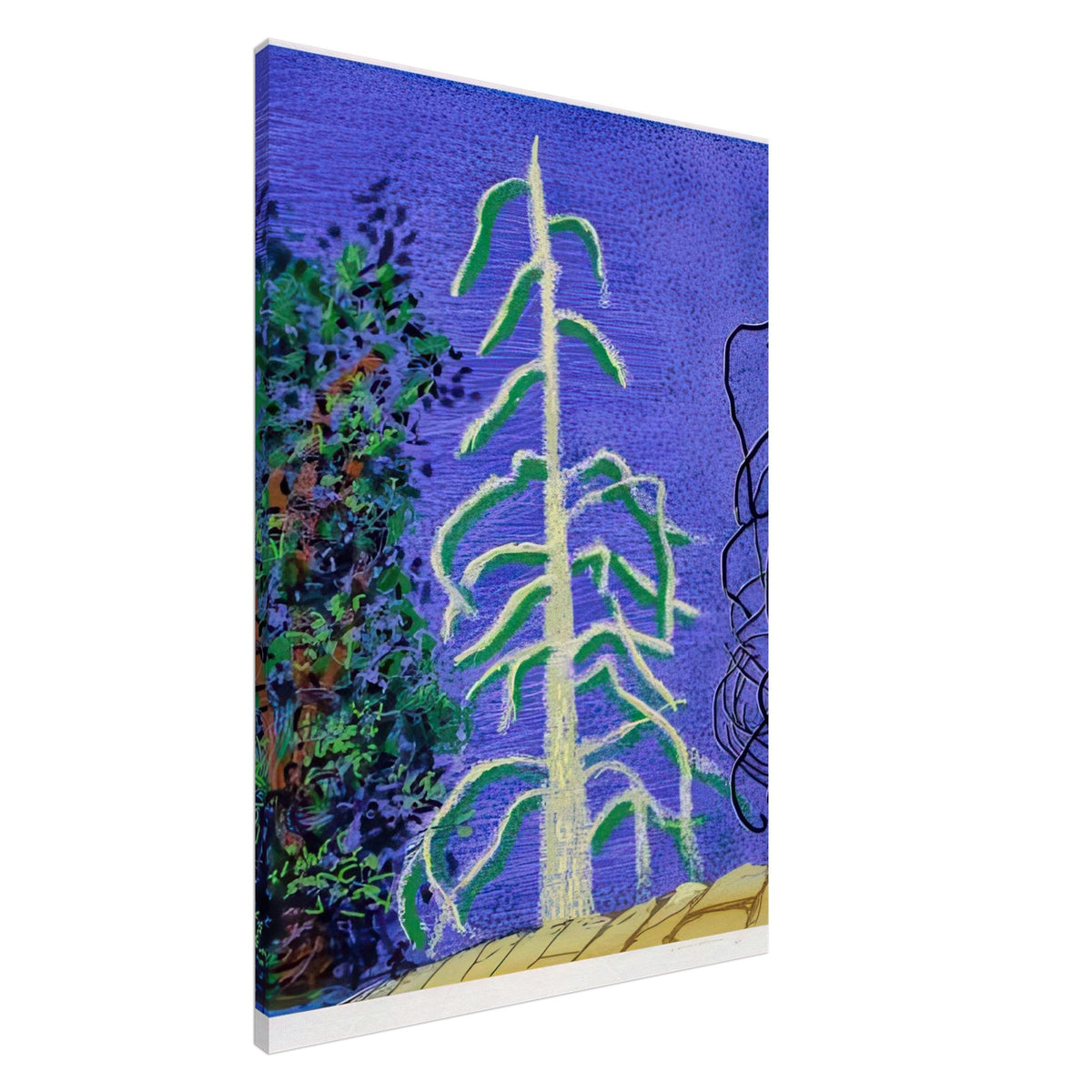 David Hockney, The Yosemite Suite, Yosemite mountains and lush green forests, canvas print, 20 × 25 cm (8 × 10 in)