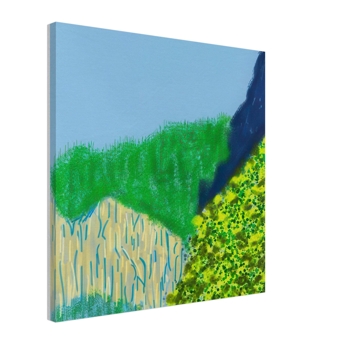 David Hockney, The Yosemite Suite, Yosemite mountains and lush green forests, canvas print, 50 × 70 cm (20 × 28 in)