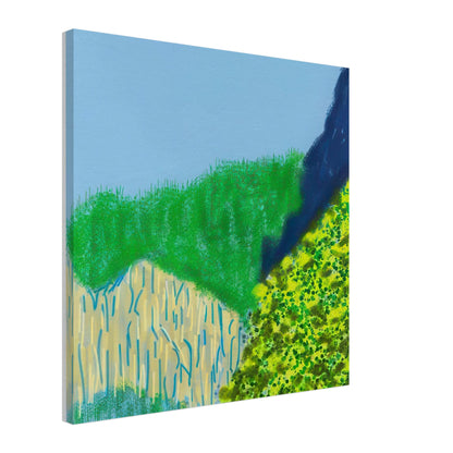 David Hockney, The Yosemite Suite, Yosemite mountains and lush green forests, canvas print, 50 × 70 cm (20 × 28 in)