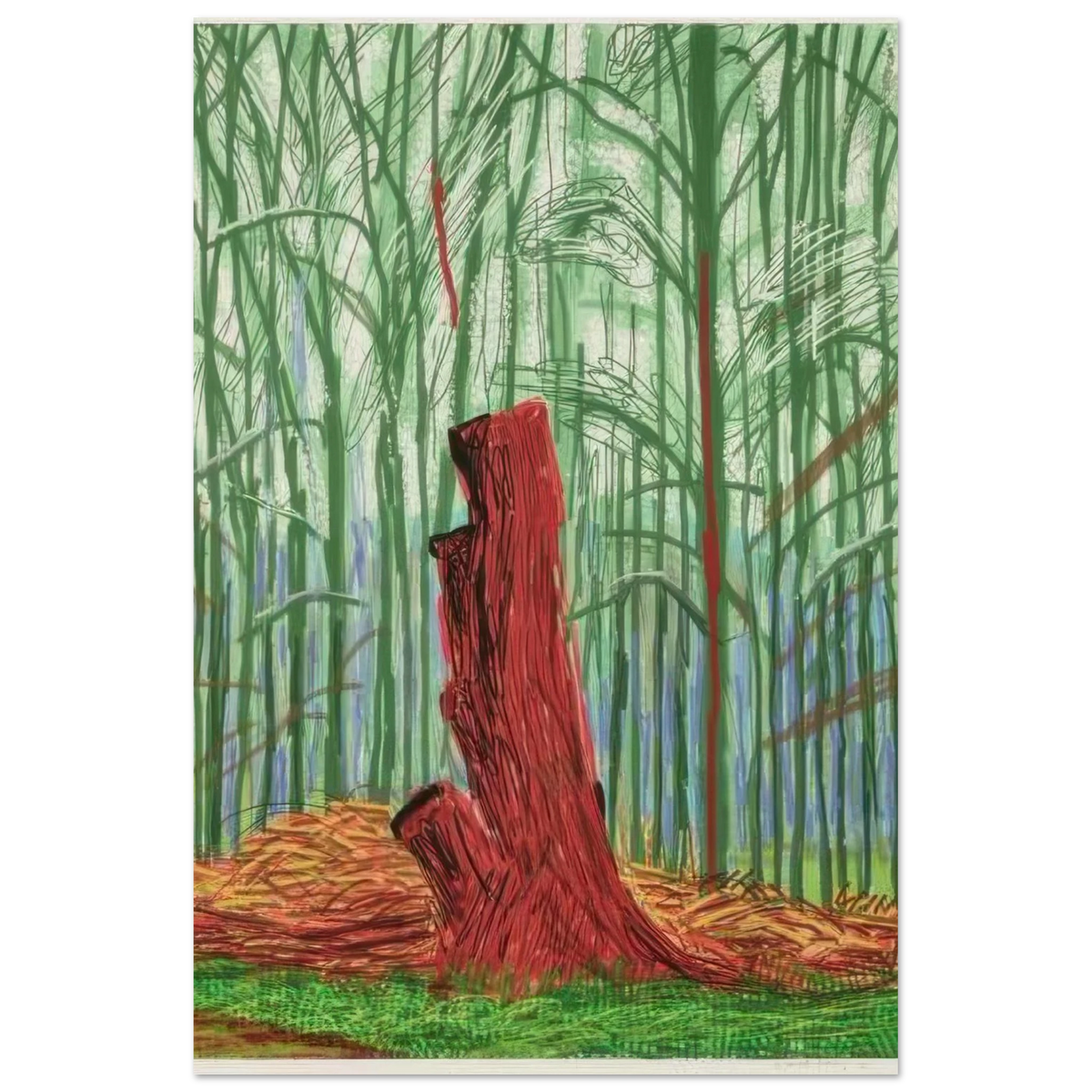 Deux (Second Part) by David Hockney Poster