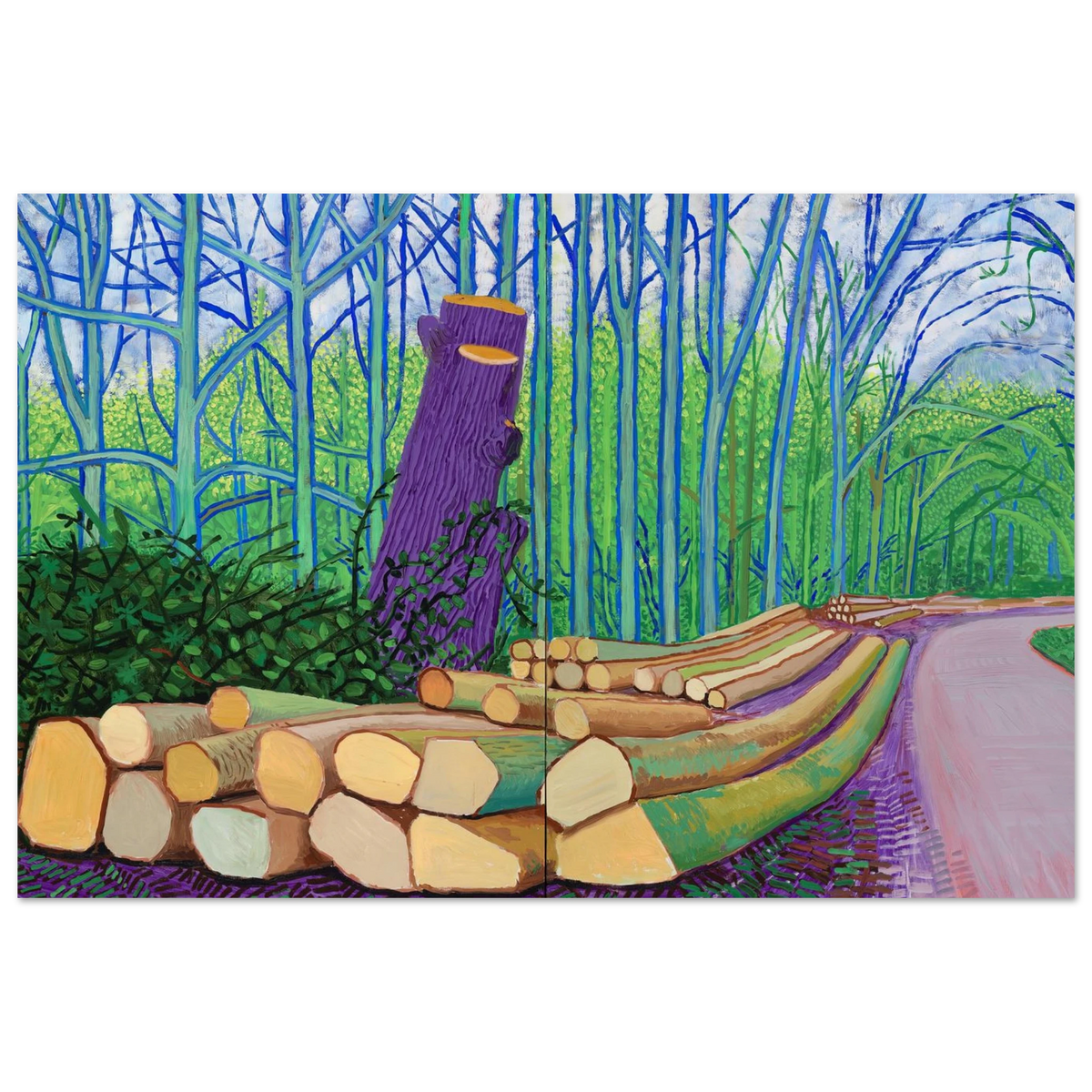 David Hockney More Felled Trees on Woldgate poster