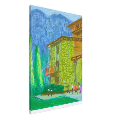 David Hockney, The Yosemite Suite, Yosemite mountains and lush green forests, canvas print, 60 × 90 cm (24 × 36 in)