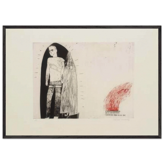 Marries An Old Maid by David Hockney 70x100 cm / 28x40″ inches Framed Art Print – Black Wooden Frame
