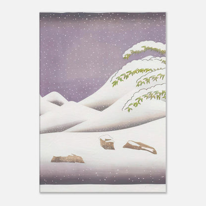 David Hockney, Snow, rolling snowy hills and snow-covered branches, canvas print
