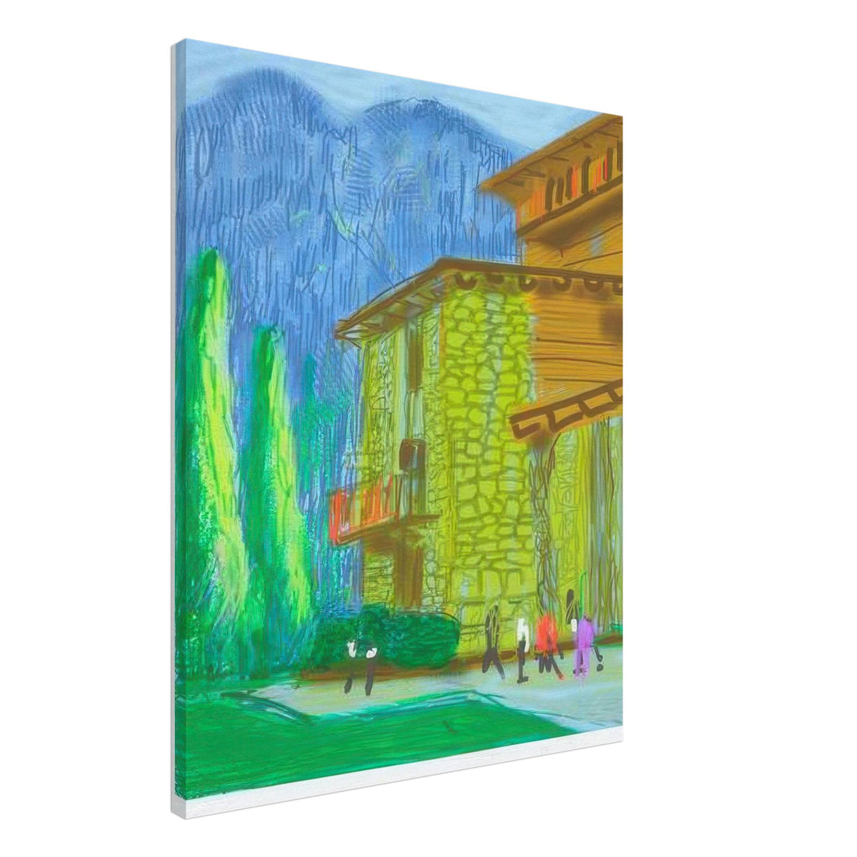 David Hockney, The Yosemite Suite, Yosemite mountains and lush green forests, canvas print, 50 × 75 cm (20 × 30 in)